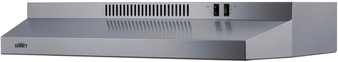 Summit 30" Under Cabinet, Convertible Range Hood, Stainless - H30RSSADA | ADA Compliant Design, Vented or Not Vented, Stainless steel finish, Filters Included