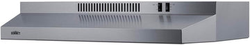 Summit 30" Under Cabinet, Convertible Range Hood, Stainless - H30RSSADA | ADA Compliant Design, Vented or Not Vented, Stainless steel finish, Filters Included