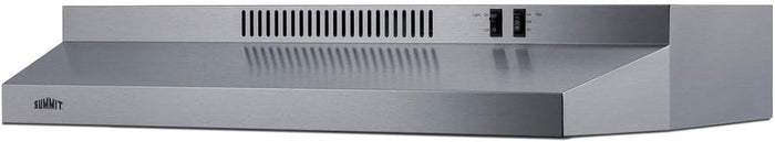 Summit 30" Under Cabinet, Convertible Range Hood, Stainless - H30RSSADA | ADA Compliant Design, Vented or Not Vented, Stainless steel finish, Filters Included