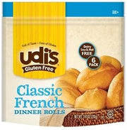 Udi's Gluten-free Classic French Dinner Rolls, 2 Packs, Each Pack Has 6 Rolls for 8.47 Ounces (Pack of 2 (Total 12 Dinner Rolls))