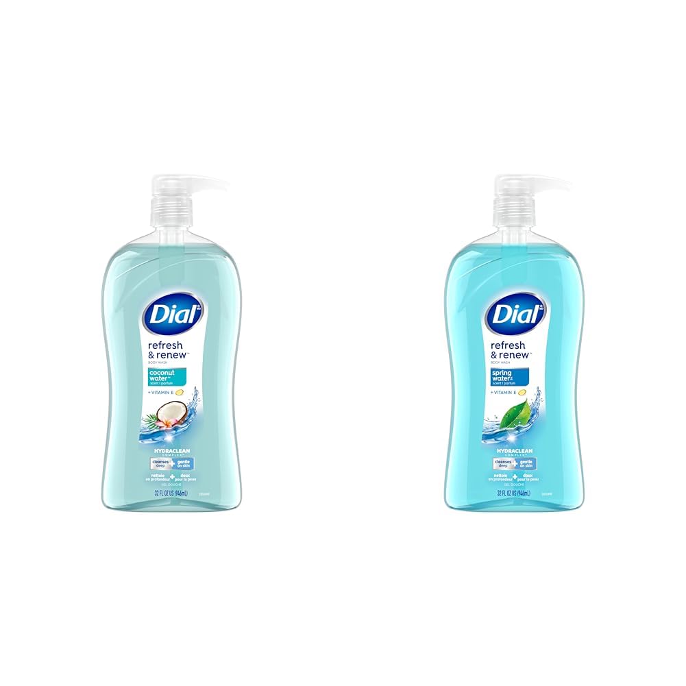 Body Wash Coconut Water & Spring Water Scents 32 fl oz (2-Pack) by Dial – Pack of 2