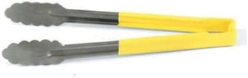 Jacob's Pride Color Coded Kool-Touch S/S Scalloped Tong, Yellow, 16