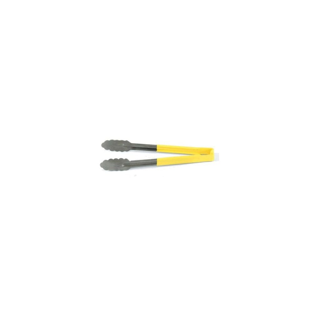 Jacob's Pride Color Coded Kool-Touch S/S Scalloped Tong by Vollrath – 16 inch, Stainless Steel, Yellow, Model 4781650