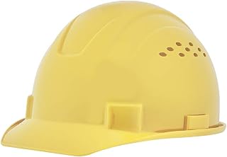 Jackson Safety Advantage Front Brim Hard Hat, Vented, 4-pt. Ratchet Suspension, Yellow, 20221