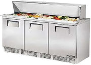 TRUE TFP-72-30M Food Prep Table for 30 Pans - Three Door, 72" W