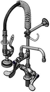 T&S Brass MPZ-2DWN-08 Mini-PRU Deck Mount with B-0107, 8" Swing Nozzle, Wrist Handles and ETERNA