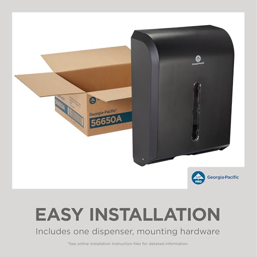 Georgia-Pacific Folded Paper Towel Dispenser / 37.3 X 47.8 X 100 Inch / Black Commercial Paper Hand Towel Dispensers