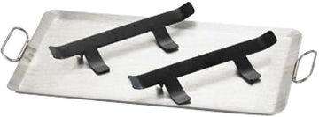 Cal-Mil 1362 Griddle with Brackets, 22.75" Width x 13.75" Depth x 2.25" Height, Silver/Black
