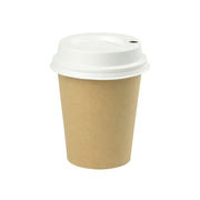 Pack of 50 Cardboard Lids with Drinking Opening I Coffee-to-Go Lid Diameter 80 mm White I For Coffee-to-Go Paper Cups I ble & Compostable I Coffee Cup Lid with Drinking