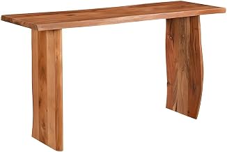 Starlight Canyon Home Solid Acacia Wood Narrow Console Table with Live Edge, Entryway Sofa Table for Living Room, Hallway, Bedroom and Office