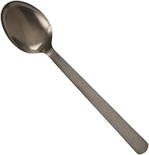 American Metalcraft BLHSP Vintage Black Hammered Solid Spoon, 13-3/4"