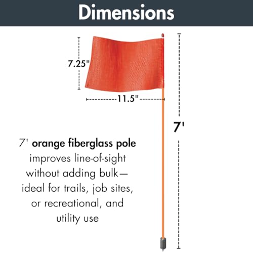 Checkers Orange Pole / 11-1/2" L X 7-1/4" W / 1 Flags