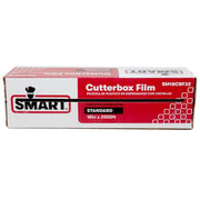 SMART Clear Cling Film Wrap with Cutterbox – SM18CBF32, 18" x 2000' x Standard 32 Gauge | 1/Each