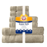 ARM & HAMMER Khaki / Towel Set (Washcloths, Hand Towels, Bath Towels) / 1 Towel Sets
