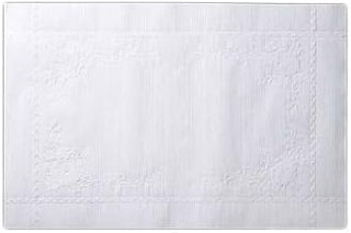 Lapaco 10" x 14" White Embossed Paper Placemat
