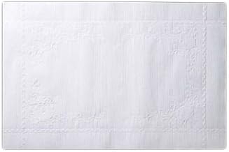 Lapaco 10" x 14" White Embossed Paper Placemat