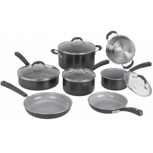 Cuisinart Black and Grey / 11 Piece Set / Ceramica XT - Titanium Non-Stick Cookware Sets