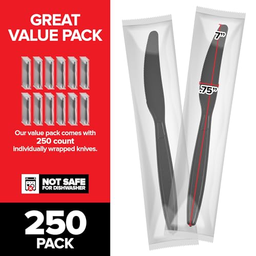 Stock Your Home Knives / 7.5"L x .75"W / Black Knives