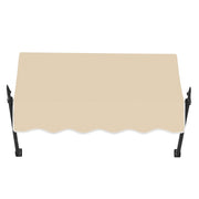 3' New Orleans (40.5"-24"-16") Fixed Awning with Spear Arms by Awntech – 40.5"W x 24"H x 16"D, Acrylic Linen, Tan, Model NO21-AZ-3T