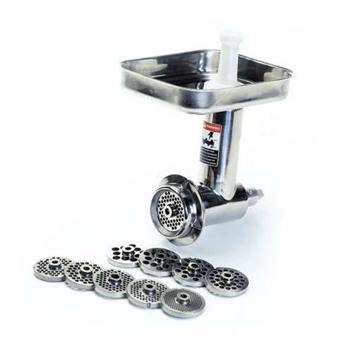 Meat Grinder Attachment by Globe – Stainless Steel, Silver, Model XMCA-SS