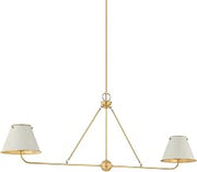 Hudson Valley Lighting MDS2001-AGB/OW Burghley - 2 Light Linear - 21 Inches Tall and 54.25 Inches Wide - Aged Brass/Off-White