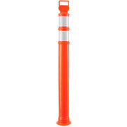 Portable Delineator Post w/ 3" Reflective Bands by Global Industrial – Polyethylene, Orange, Model RD10-R6P-ORG