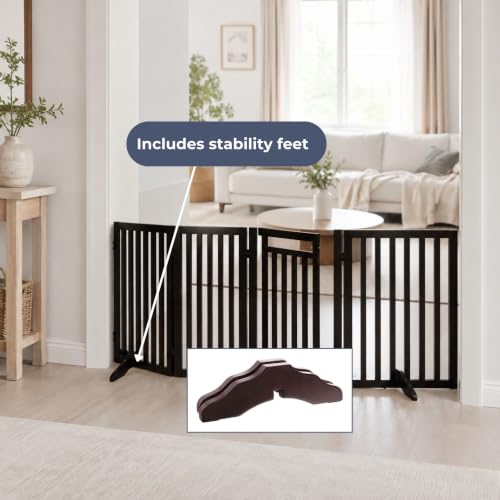 TRIXIE Glazed Pine / Free Standing Pet Gate / 1 Door & Stair Gates