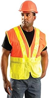 OccuNomix LUX-SSLM2Z-S Premium Mesh Two-Tone Gloss Safety Vests, Small, Yellow