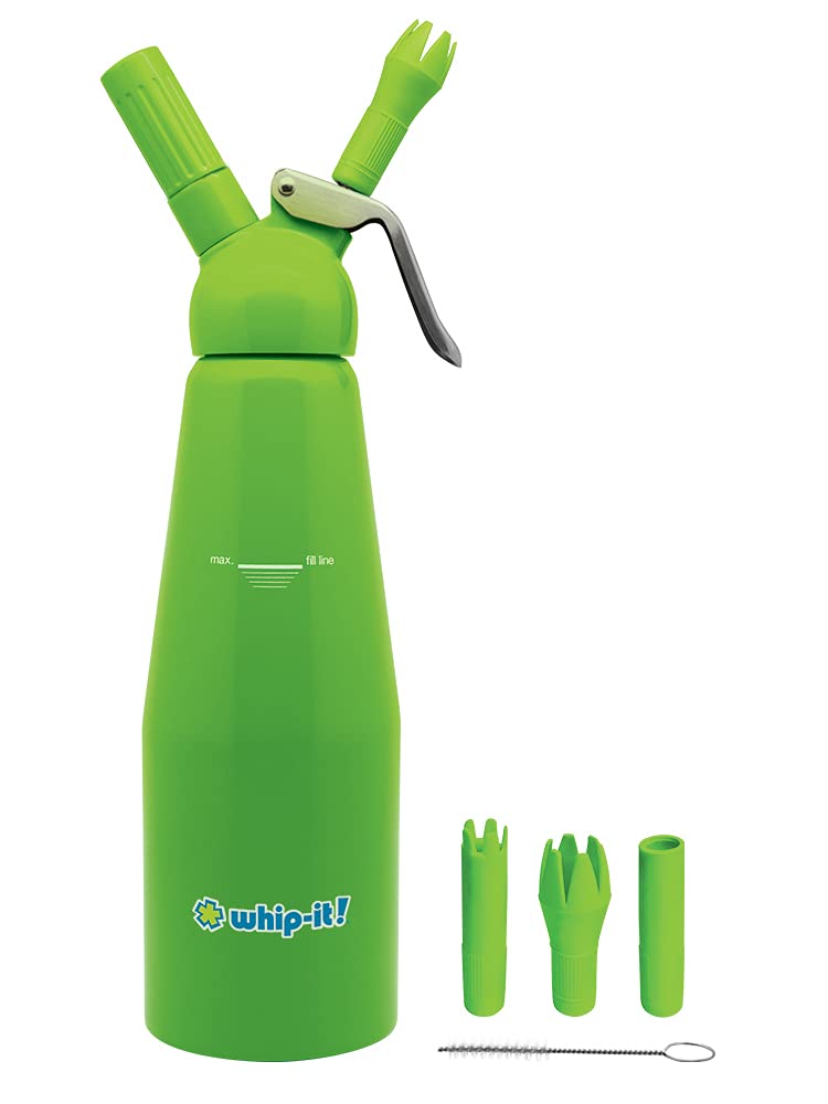 Armor Dispenser by Whip-It! – 1 Liter, Aluminum, Greem, Model DC-Amr-L09R