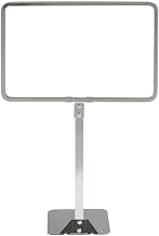 HUBERT Sign Frame with Non-Adjustable Flat Stem Chrome-Plated Steel Horizontal - 11"L x 7"H