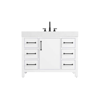 Elegant Kitchen and Bath 42" Single Bathroom Vanity in White by Elegant Lighting – unspecified, Wood, White, Model VF60642WH