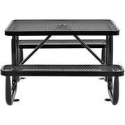 Global Industrial Black / 48"W x 62"L x 29.5"H / Industrial Picnic Tables
