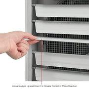 Vertical Or Horizontal Downflow Unit Heater by Global Industrial – 13.75"L x 19"W x 21.44"H, Alloy Steel, White, Model PU-20483