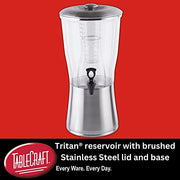 Tablecraft 3.5 Gallon Silhouette Drink Dispenser / Silver / 3.5 gallons Iced Beverage Dispensers