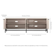 Henn&Hart Beech White / 70" Wide / Transitional Television Stands & Entertainment Centers