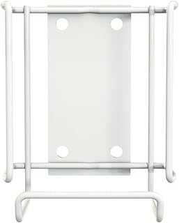 WIPESPLUS Wall Bracket Wipes Canister Holder with Screw and Tape Mounting Hardware for Supermarkets, Retail, and Business, 6.5 Inches, White