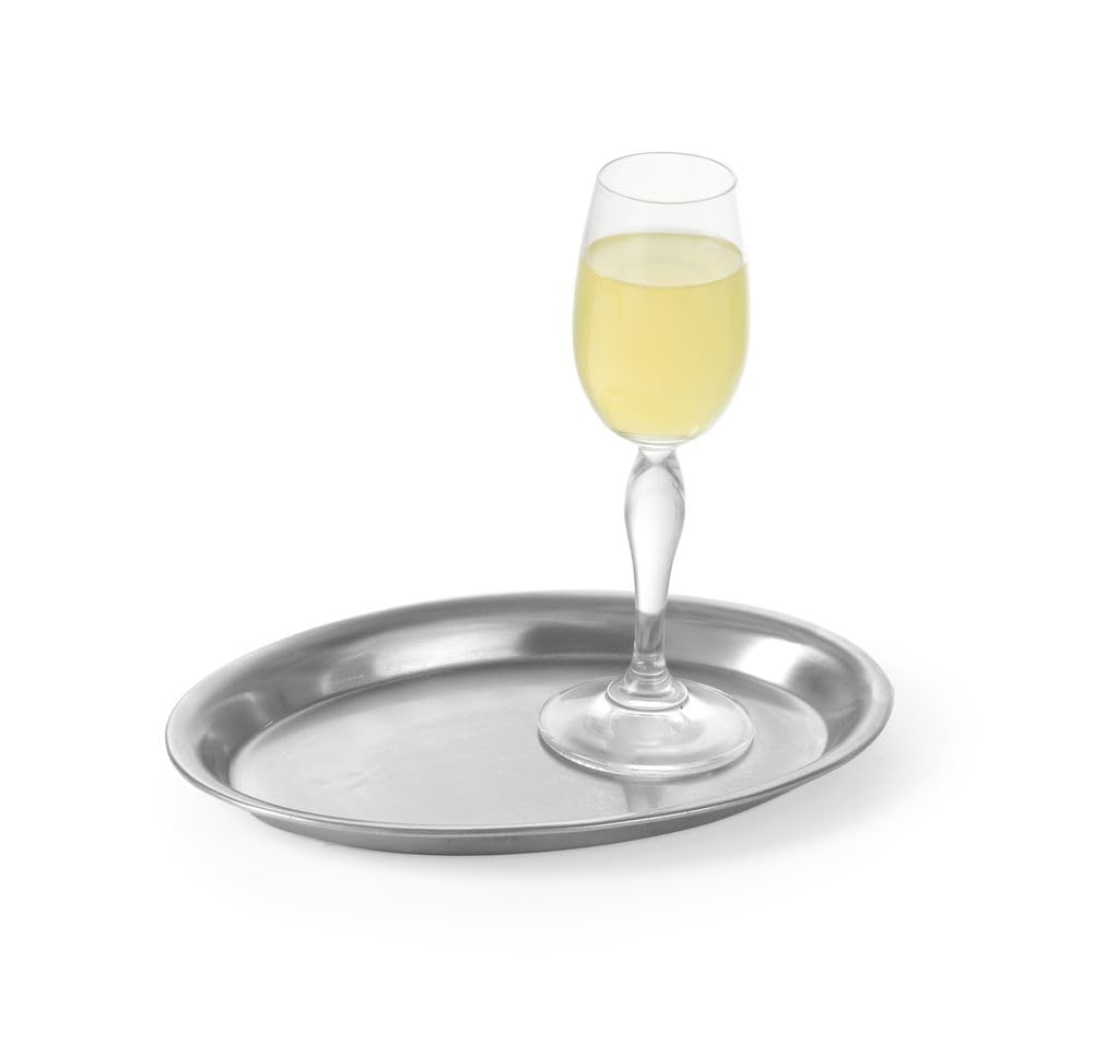 Coffee Tray Oval by Hendi – 285x220mm, Stainless Steel, Silver, Model 405307
