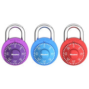 Master Lock Red, Purple. Blue / 3 Pack / 3 Pack; Assorted Combination Padlocks