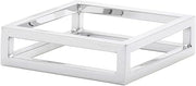 HUBERT Cerve Collection MDEX Chrome Display Riser - 7" L x 7" W x 2" H