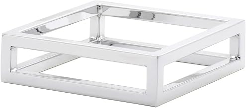 HUBERT Cerve Collection MDEX Chrome Display Riser - 7" L x 7" W x 2" H