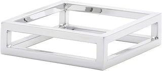 HUBERT Cerve Collection MDEX Chrome Display Riser - 7" L x 7" W x 2" H
