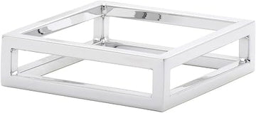 HUBERT Cerve Collection MDEX Chrome Display Riser - 7" L x 7" W x 2" H