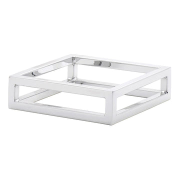 Cerve Collection MDEX Chrome Display Riser - 7" L x 7" W x 2" H by HUBERT – Alloy Steel, Silver, Model 96897a