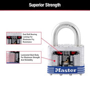 Master Lock Silver / 1 / 1 Pack Keyed Padlocks