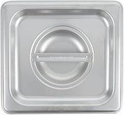 Royal Industries Solid Sixth-Size Steam Table Pan, 6 7/8" L x 6 1/4" W, Stainless Steel, Commercial Grade - NSF Certified