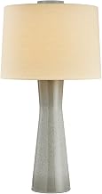 Hudson Valley Lighting Havelock 1-Light Table Lamp | Aged Brass Fixture with Roan Grey Ceramic Base & Wheat Linen Shade | Textural Neutral Lighting for Bedroom or Living Room | L3633-AGB/CRG
