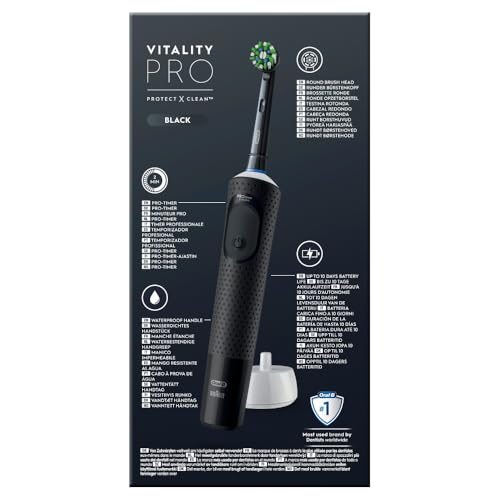 Oral-B Black / 1 Count (Pack of 1) / 1 brush + 1 head Rotating