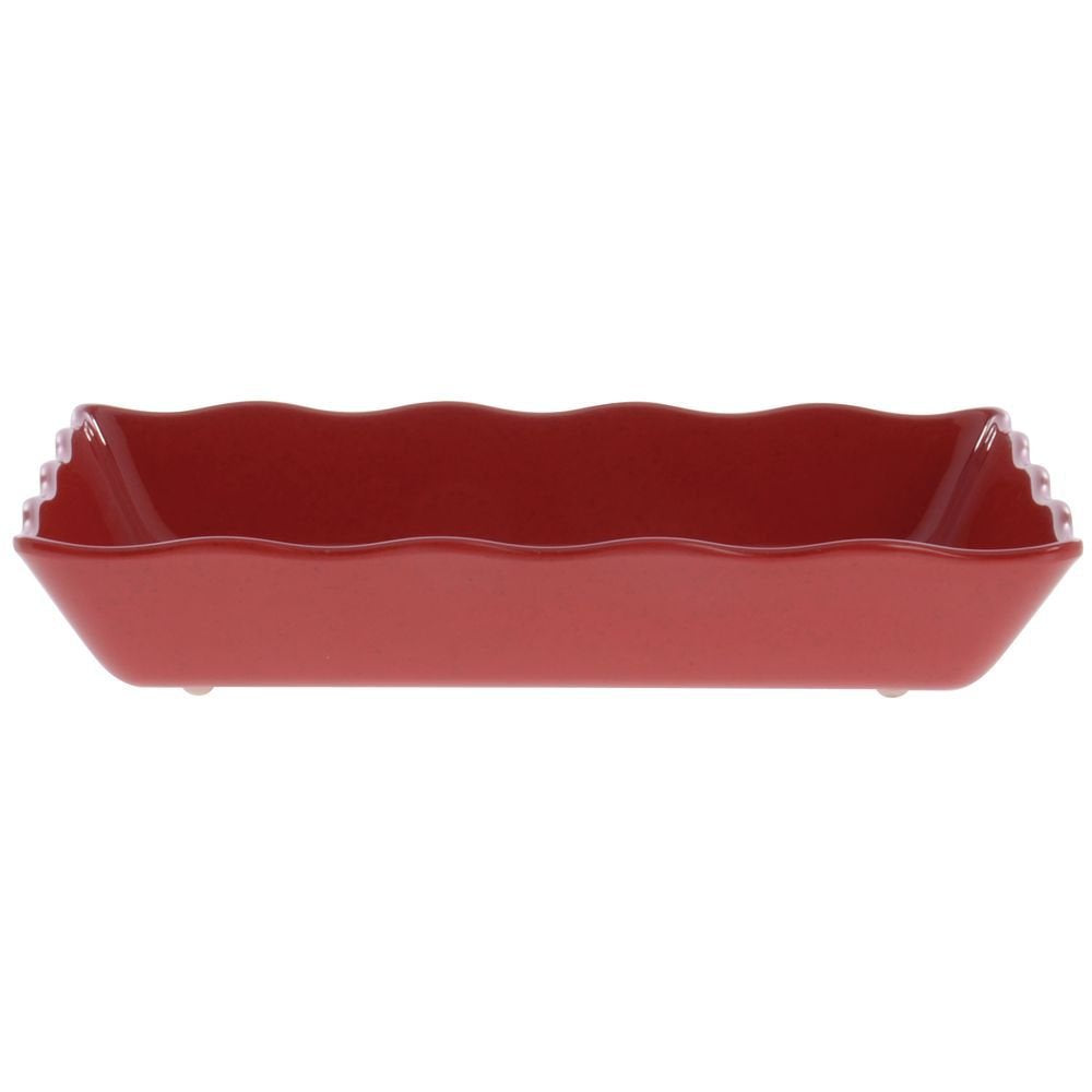 Melamine Serving Bowl with Ruffled Edges by HUBERT – Melamine, Red, Model H0069-RED