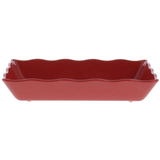 Melamine Serving Bowl with Ruffled Edges by HUBERT – Melamine, Red, Model H0069-RED