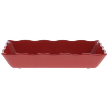 Melamine Serving Bowl with Ruffled Edges by HUBERT – Melamine, Red, Model H0069-RED